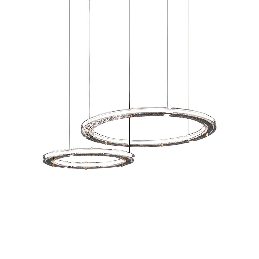 Lunara Dual-Ring Crystal Chandelier - Blowlighting