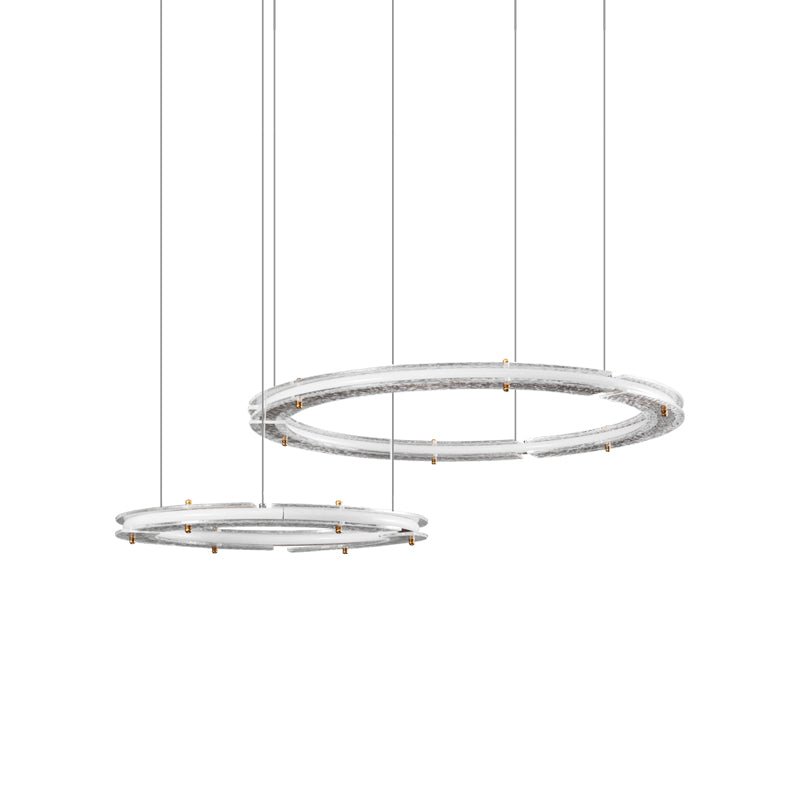 Lunara Dual-Ring Crystal Chandelier - Blowlighting