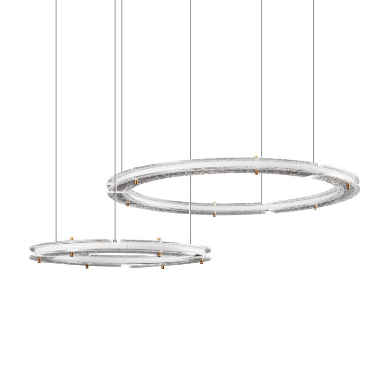 Lunara Dual-Ring Crystal Chandelier - Blowlighting