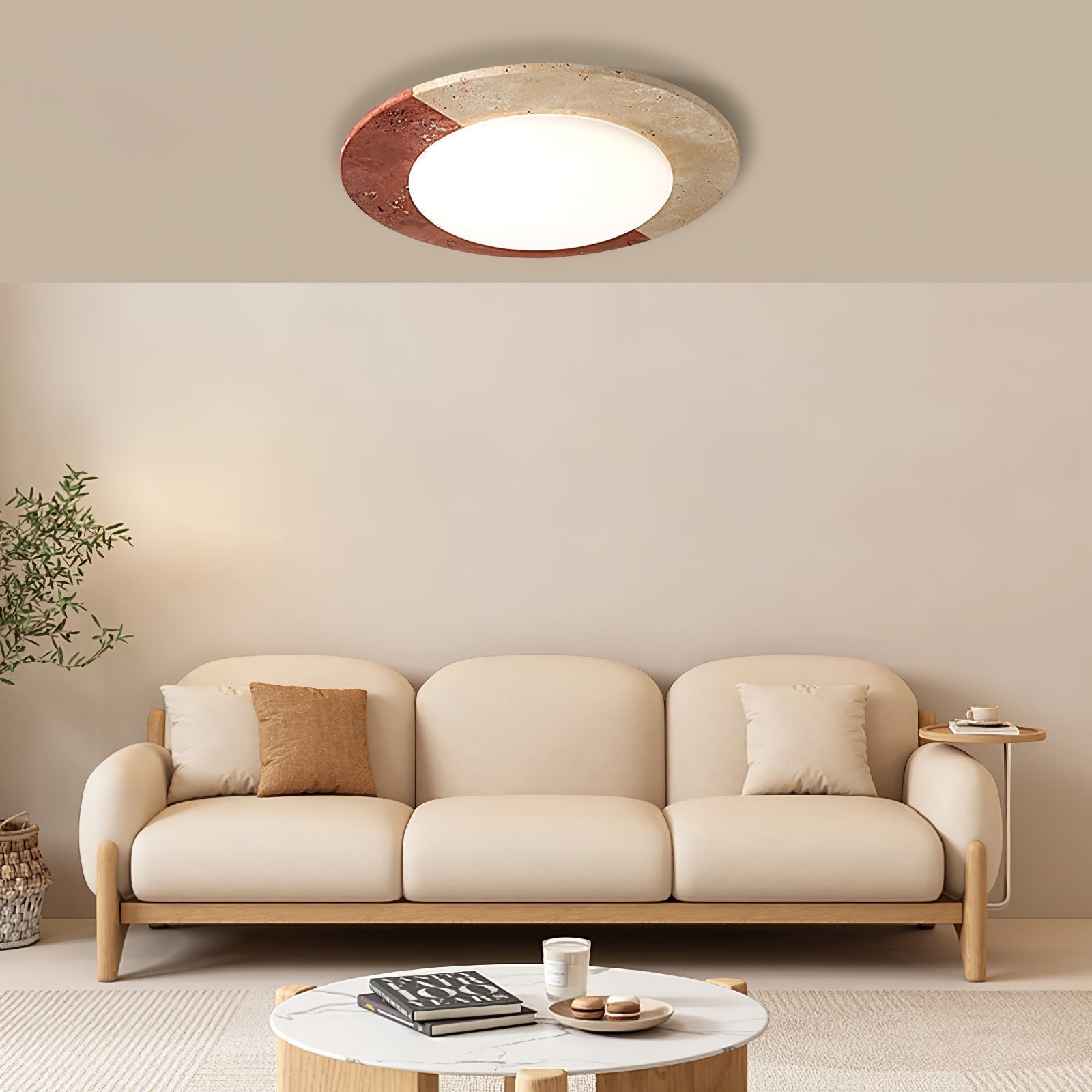 Zeraeos Travertine Ceiling Light - Neutralighting