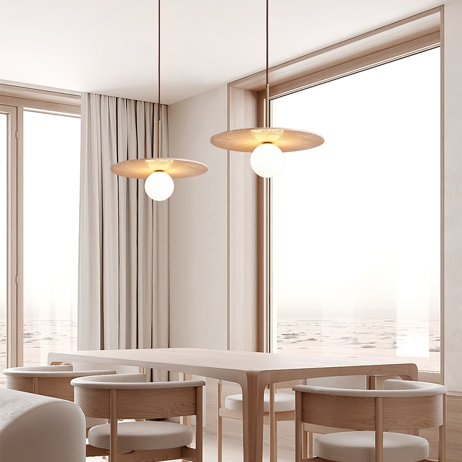 Vera Travertine Pendant Light - Neutralighting