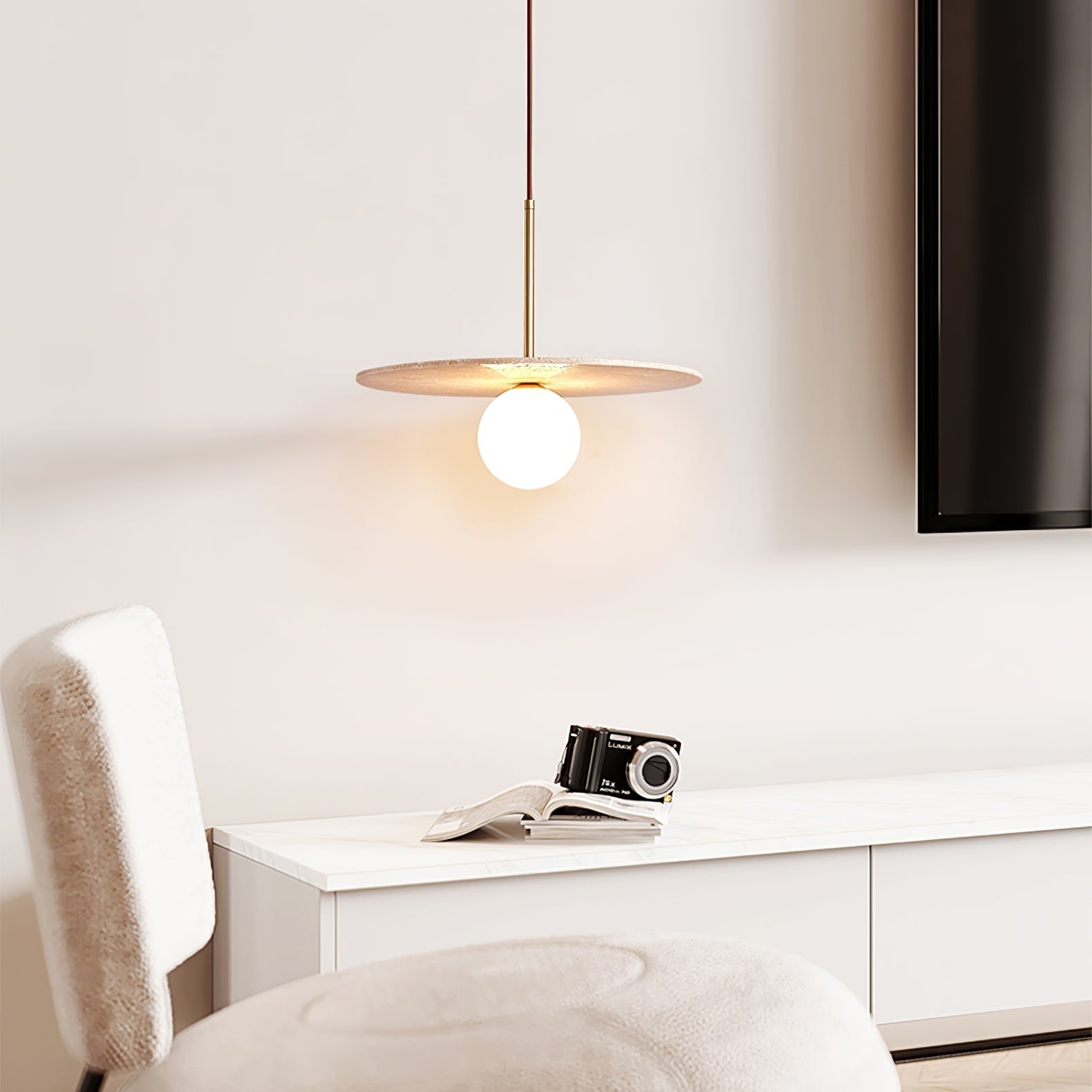Vera Travertine Pendant Light - Neutralighting
