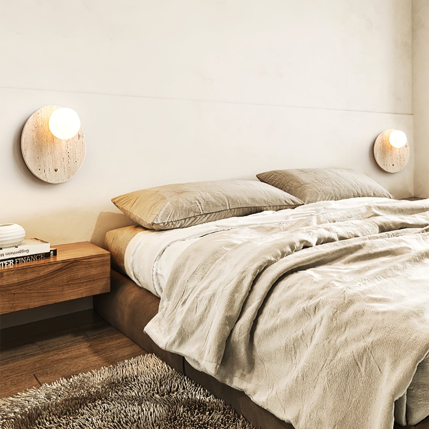 Syloryra Minimalist Travertine Wall Light - Neutralighting