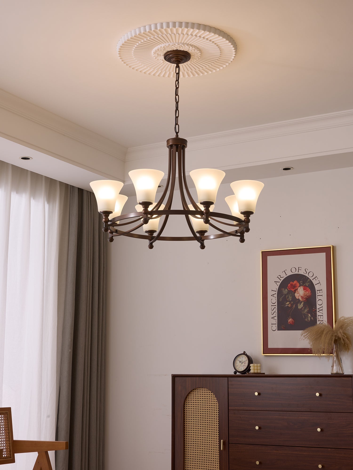 Celestine Traditionelle Eleganz Vintage Glow Kronleuchter-Letslighting