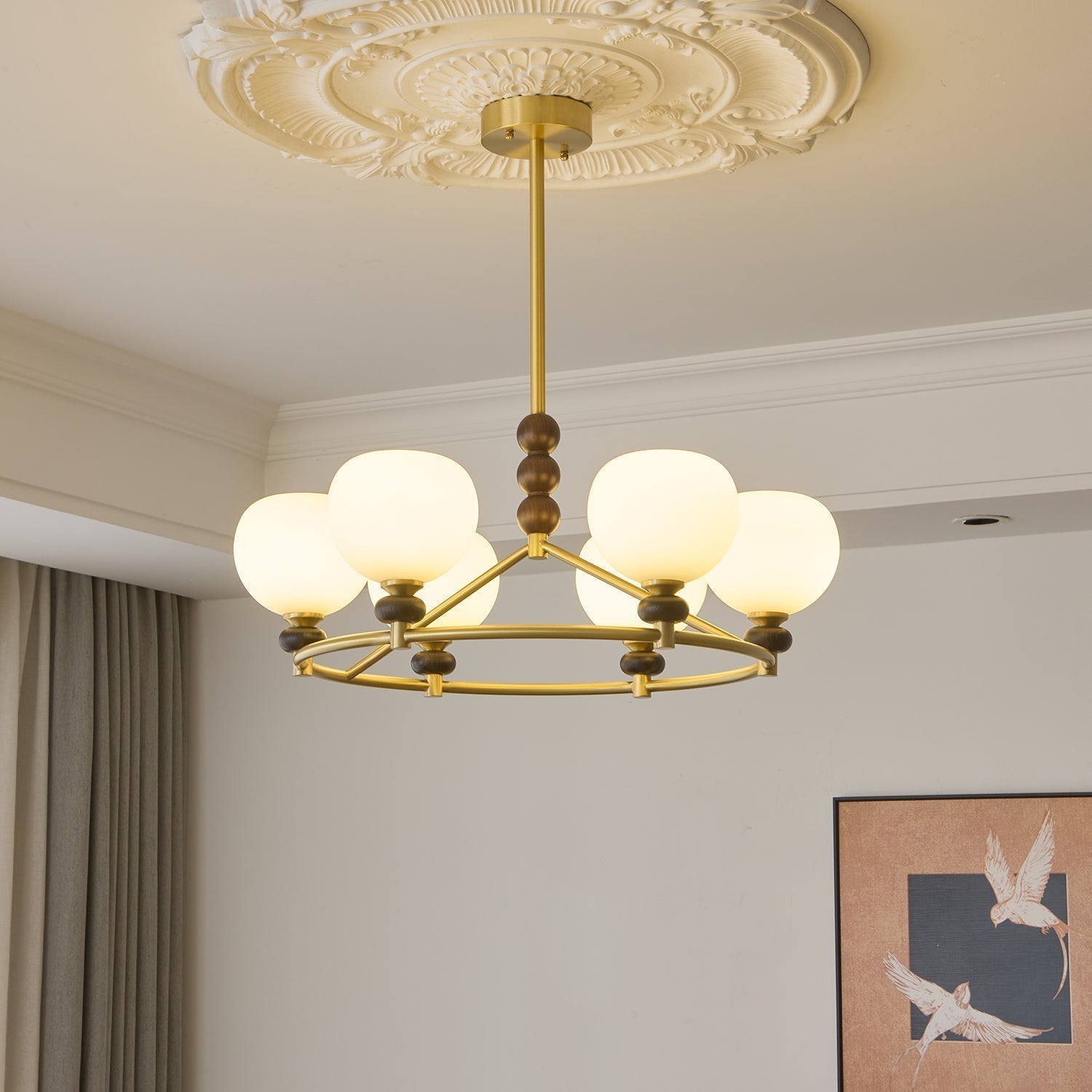 Nydoriel Premium Nordic Art Holz-Kronleuchter-Letslighting