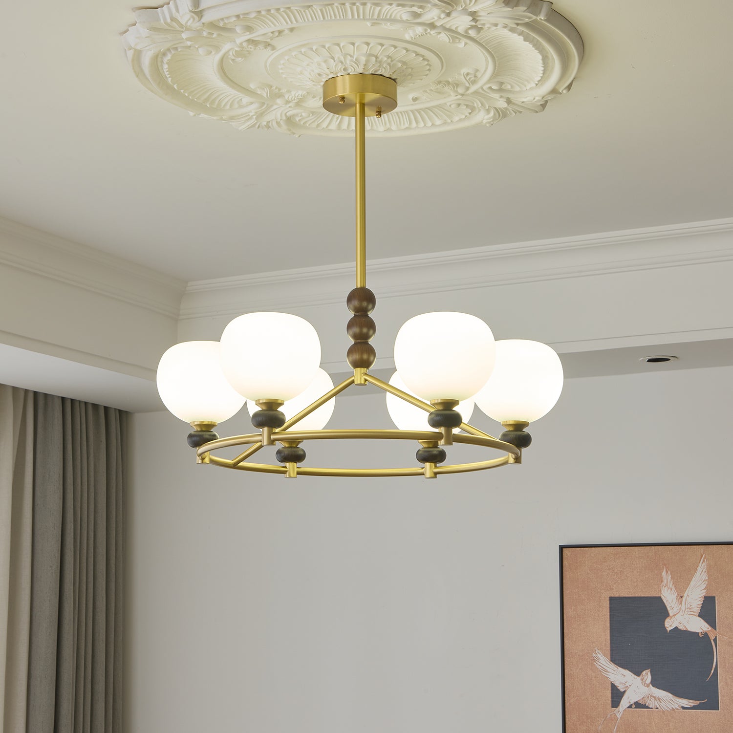 Nydoriel Premium Nordic Art Holz-Kronleuchter-Letslighting