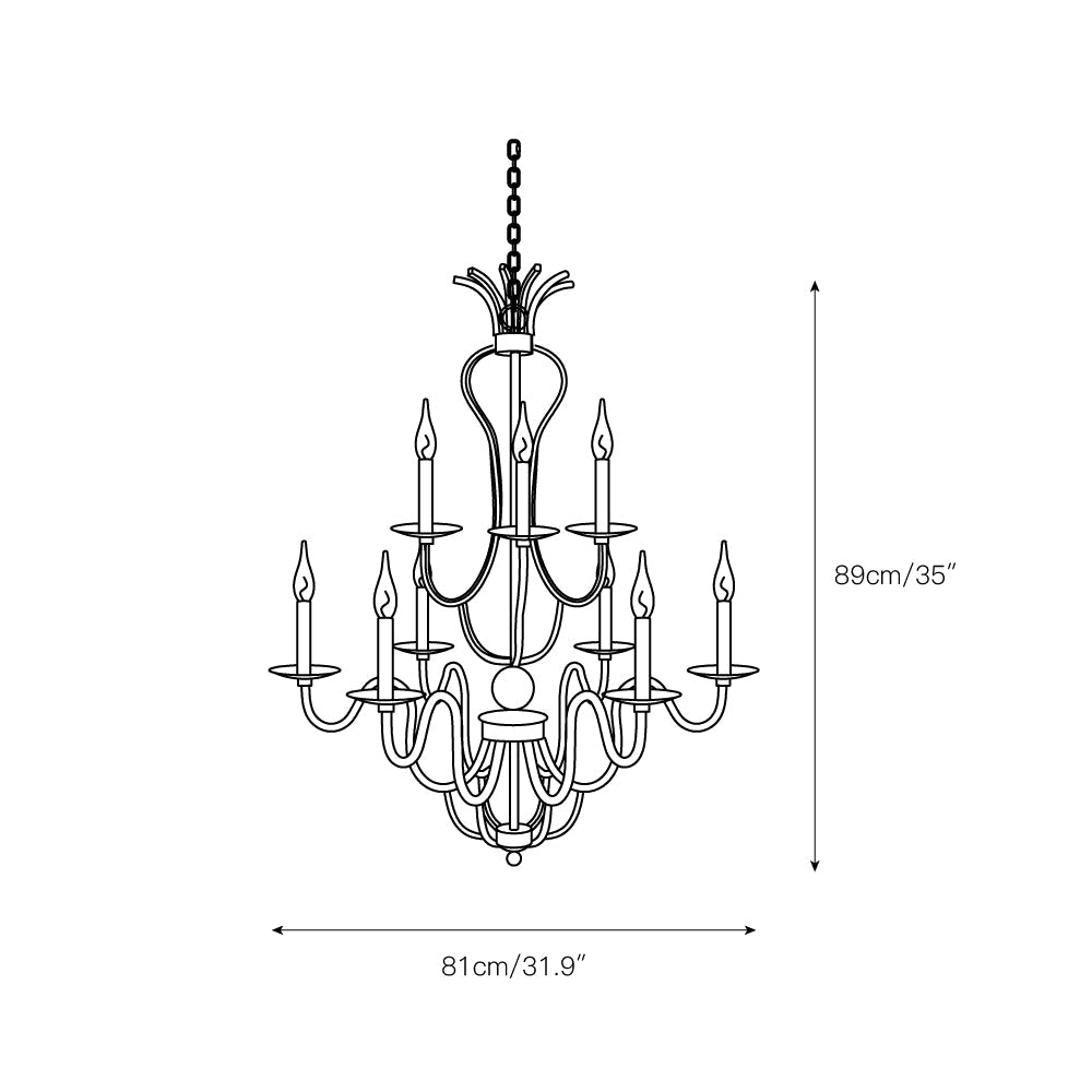 Bolt Industrieller Vintage-Luxus-Kronleuchter aus Bronze-Letslighting