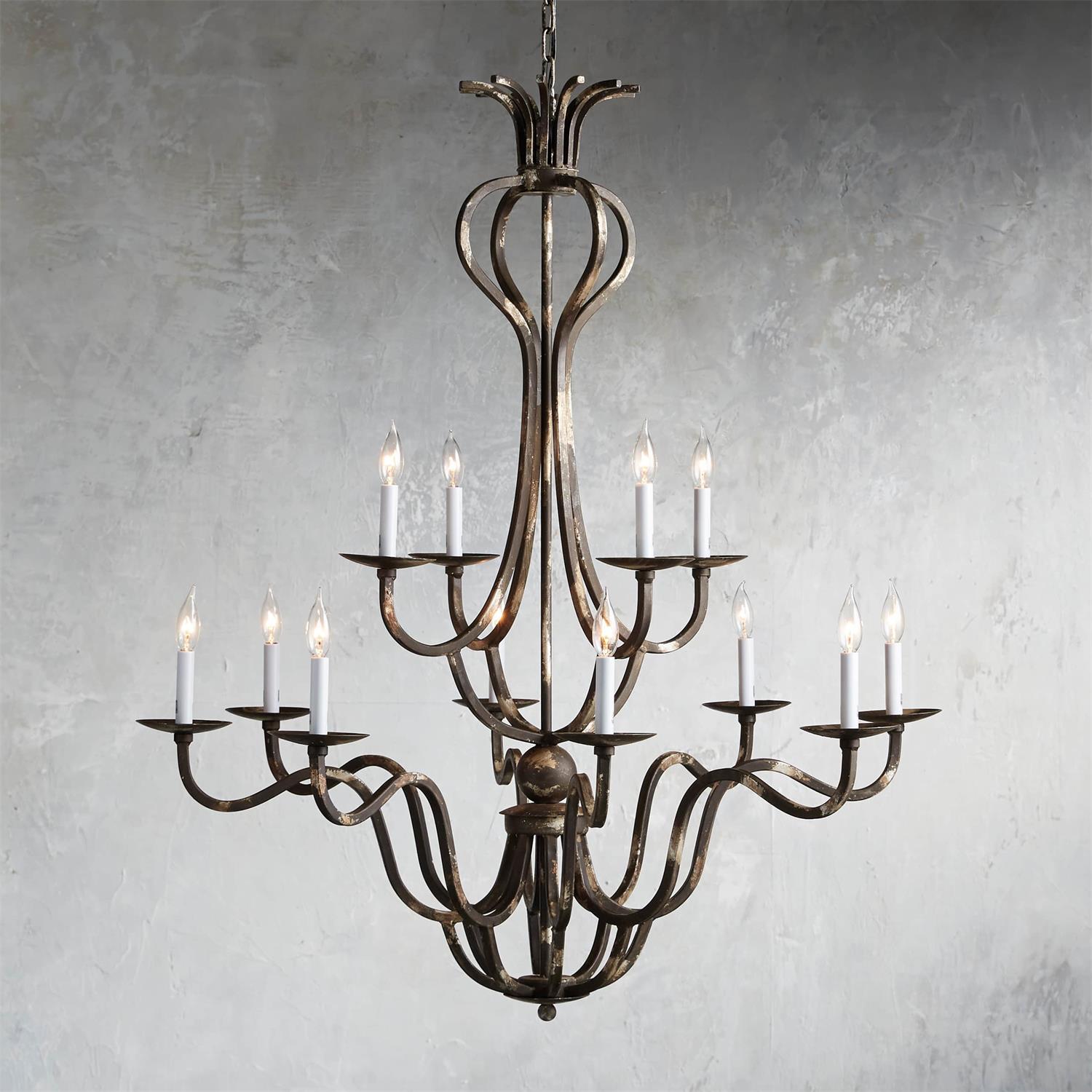 Bolt Industrieller Vintage-Luxus-Kronleuchter aus Bronze-Letslighting