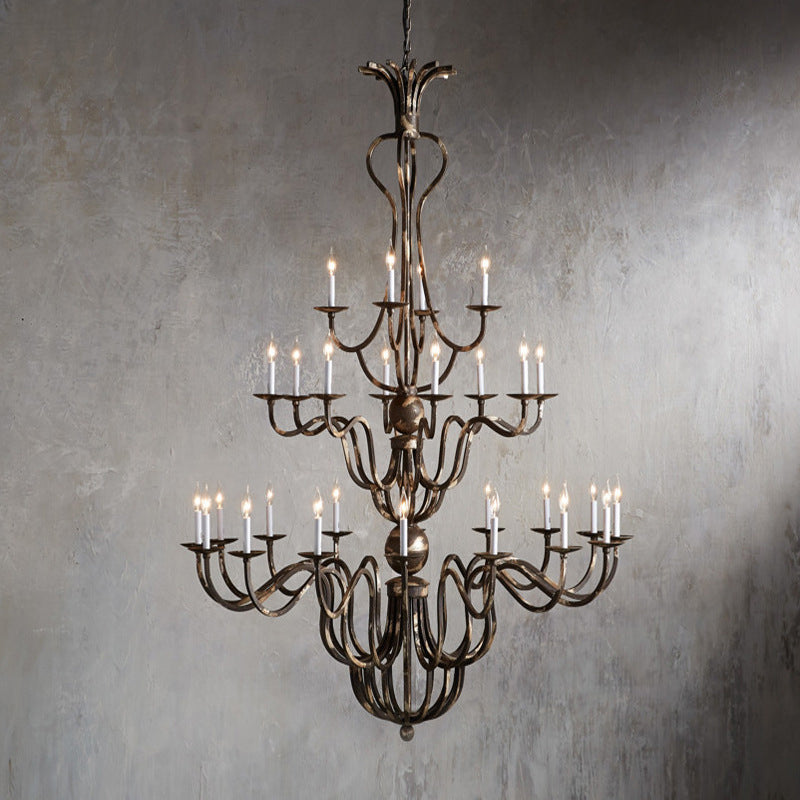 Bolt Industrieller Vintage-Luxus-Kronleuchter aus Bronze-Letslighting