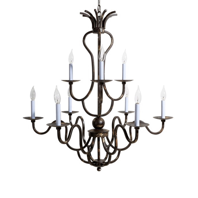 Bolt Industrieller Vintage-Luxus-Kronleuchter aus Bronze-Letslighting