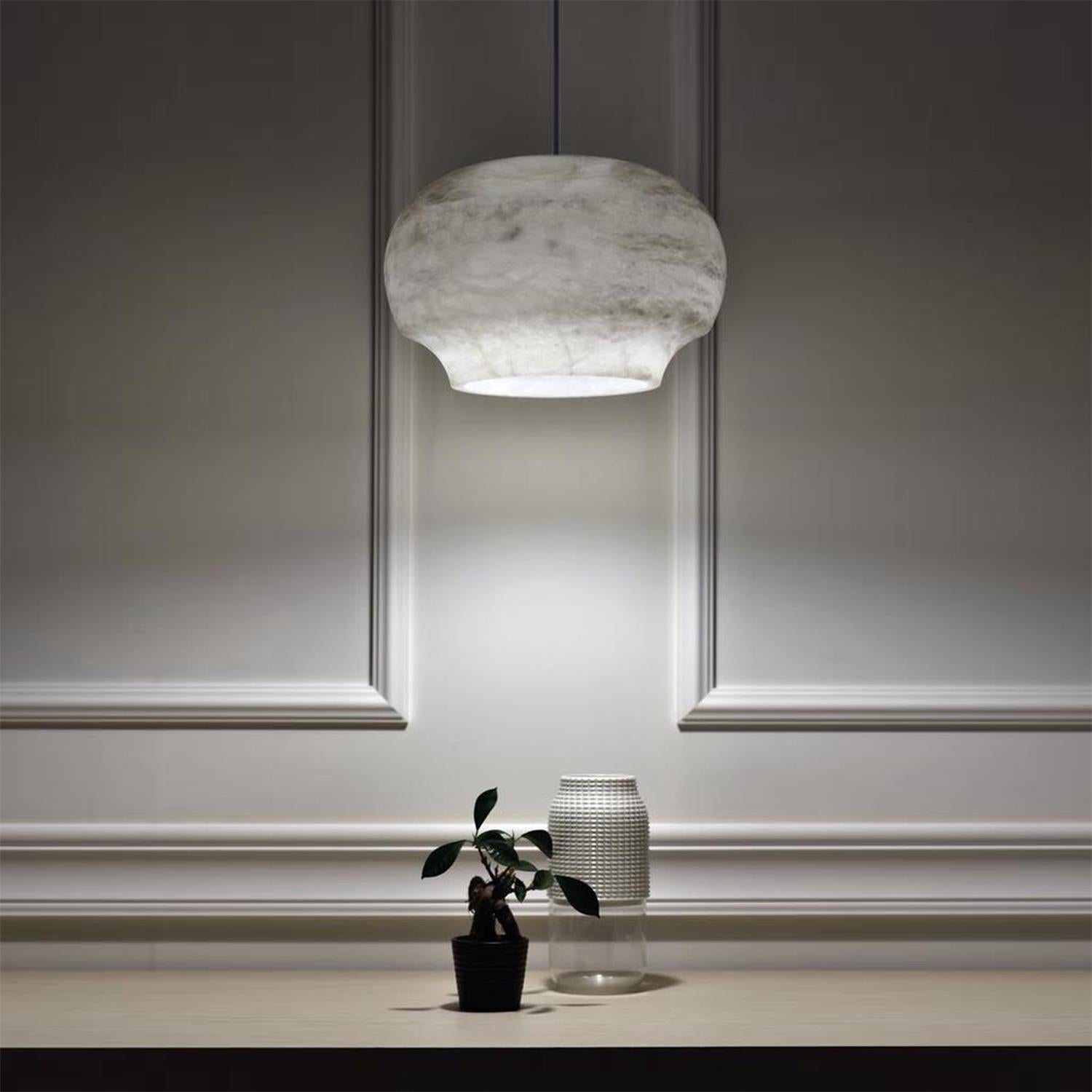 Miroir Modern Minimalist Alabaster Metal Pendant Lamp - Letslighting