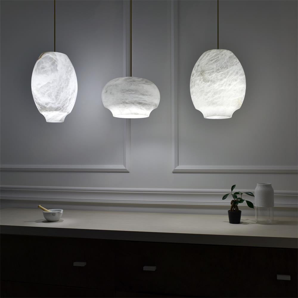 Miroir Modern Minimalist Alabaster Metal Pendant Lamp - Letslighting