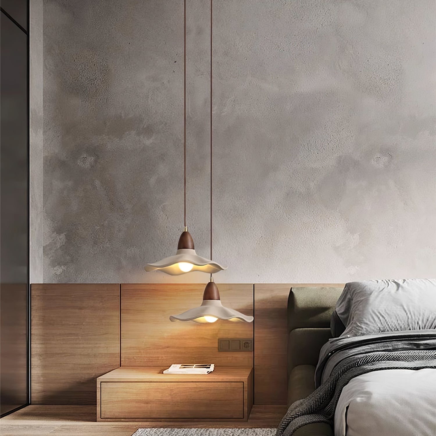 Siro Zement Welle Pendelleuchte-Letslighting