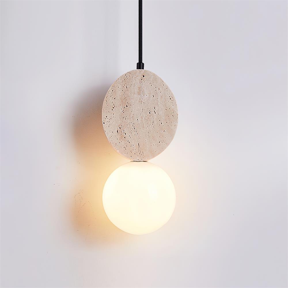 Lunara Travertine Geometric Pendant Light - Letslighting