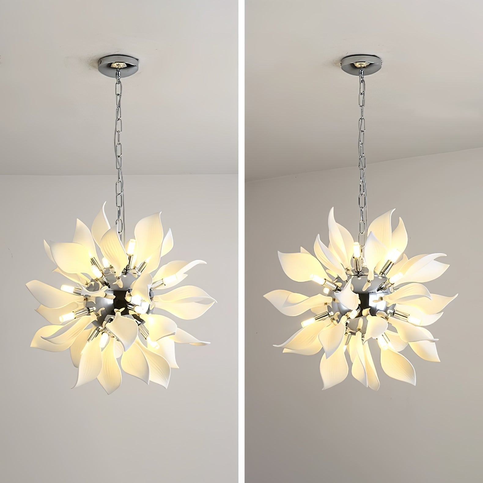 Lustra Pendelleuchte Keramik Blütenblätter Blühen-Letslighting