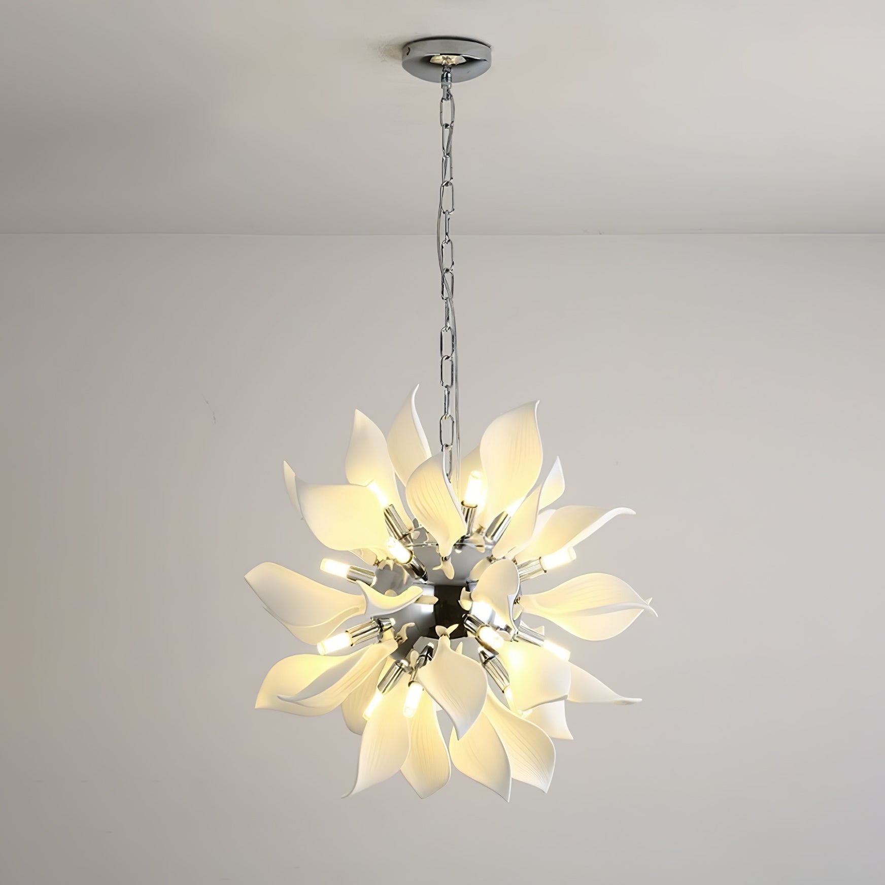 Lustra Pendelleuchte Keramik Blütenblätter Blühen-Letslighting