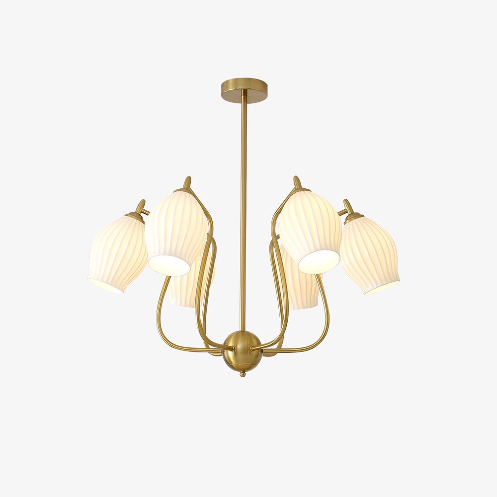 Lustra Keramik-Lüster Rippen Struktur Glas Elegant-Letslighting