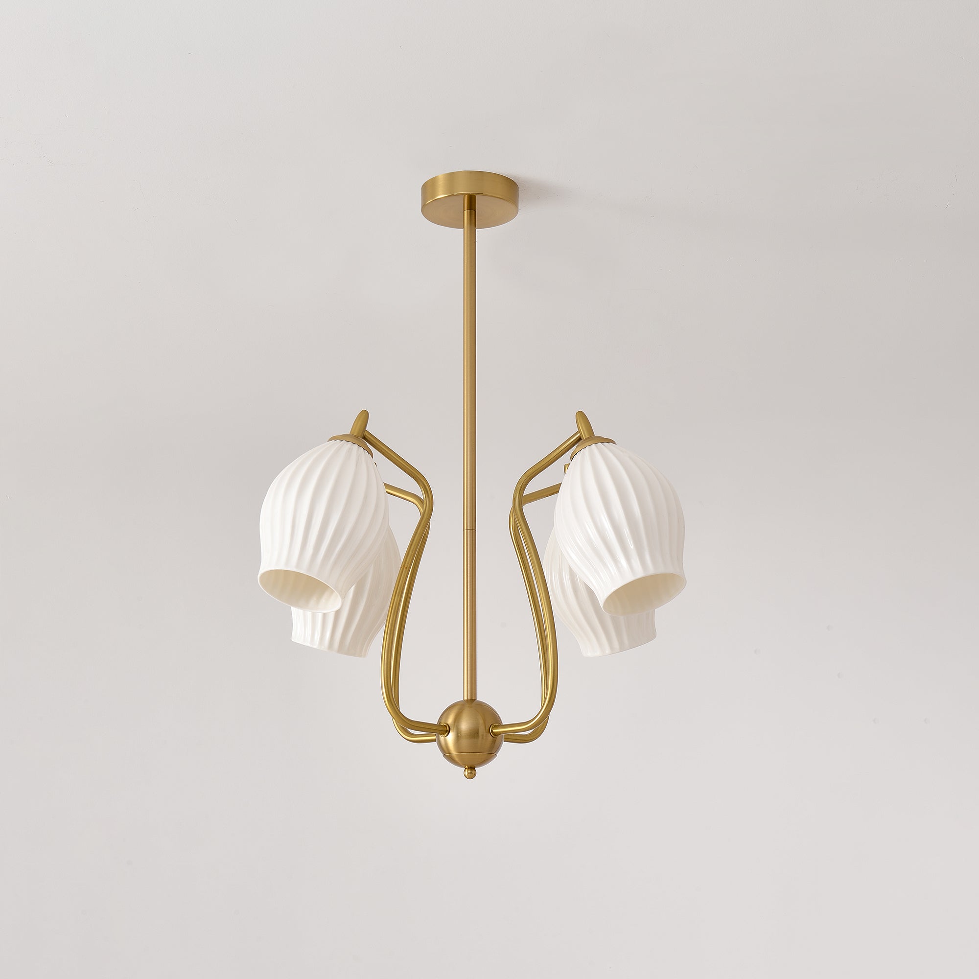 Lustra Keramik-Lüster Rippen Struktur Glas Elegant-Letslighting