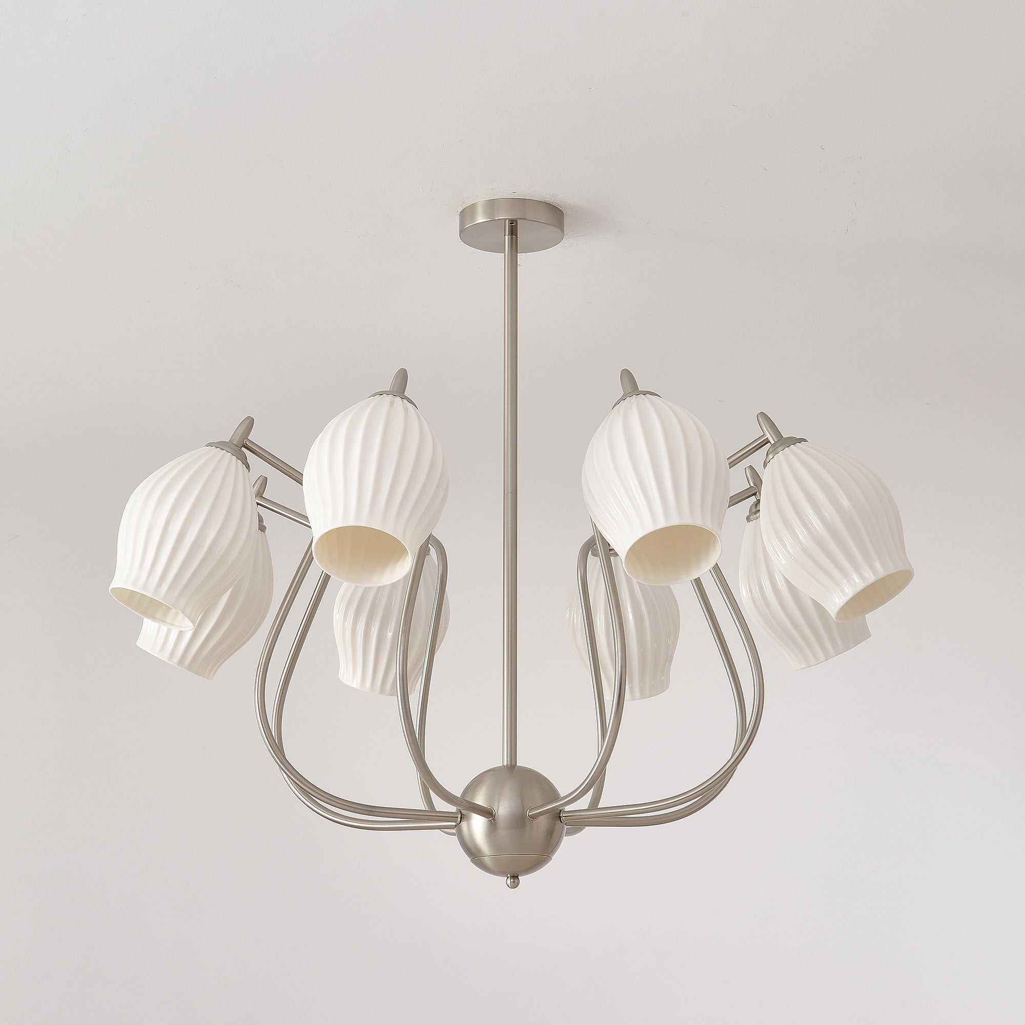 Lustra Keramik-Lüster Rippen Struktur Glas Elegant-Letslighting