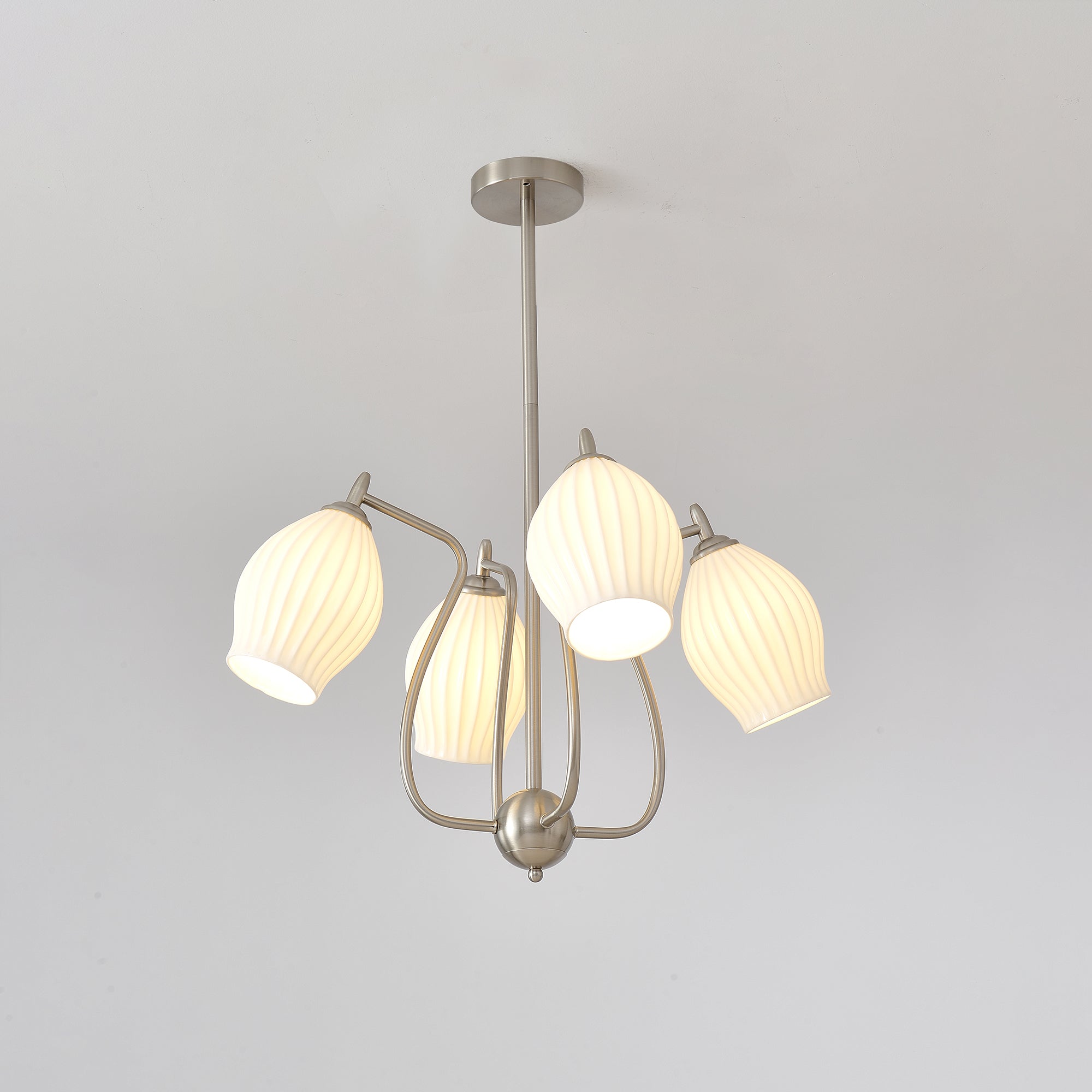 Lustra Keramik-Lüster Rippen Struktur Glas Elegant-Letslighting