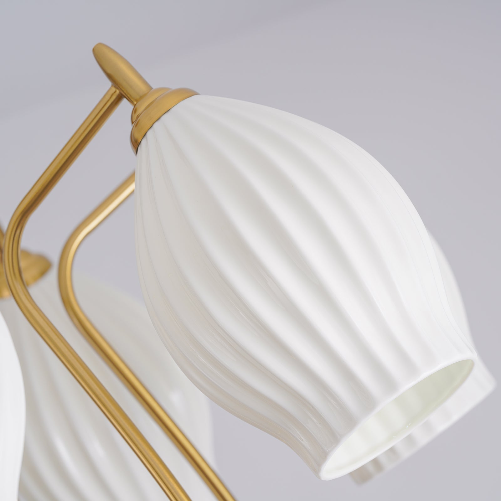 Lustra Keramik-Lüster Rippen Struktur Glas Elegant-Letslighting