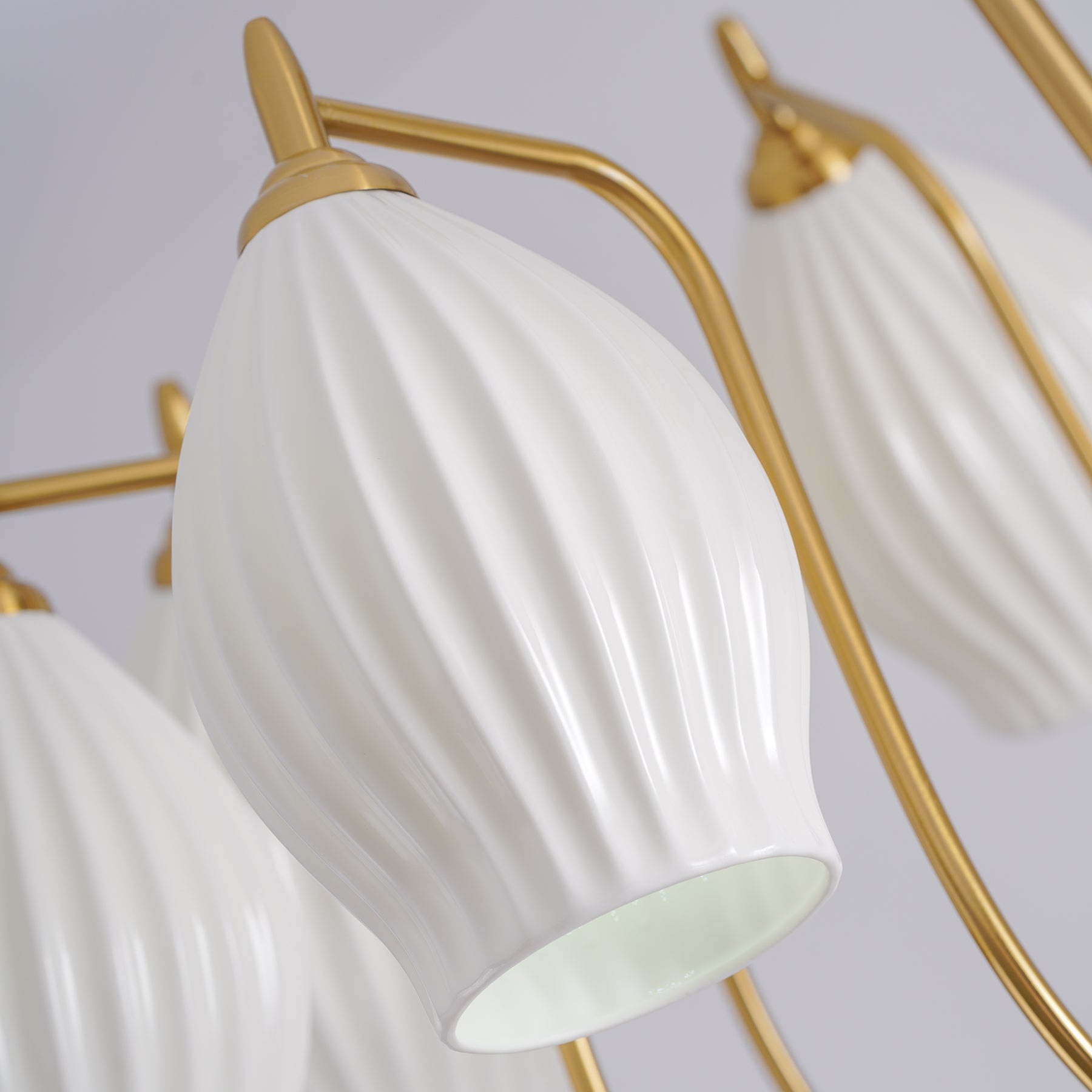Lustra Keramik-Lüster Rippen Struktur Glas Elegant-Letslighting