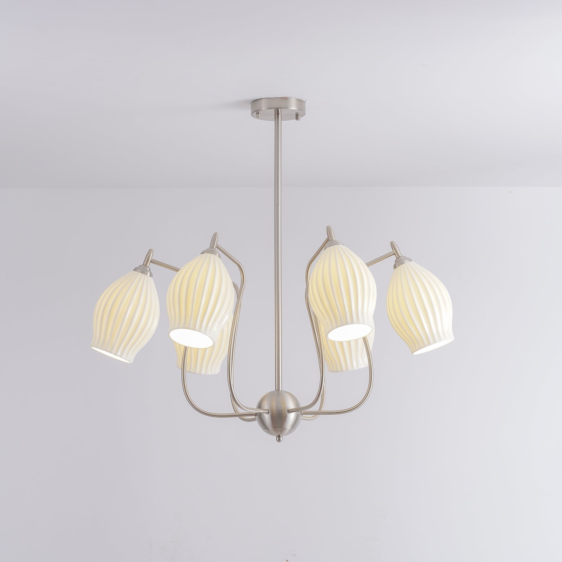 Lustra Keramik-Lüster Rippen Struktur Glas Elegant-Letslighting