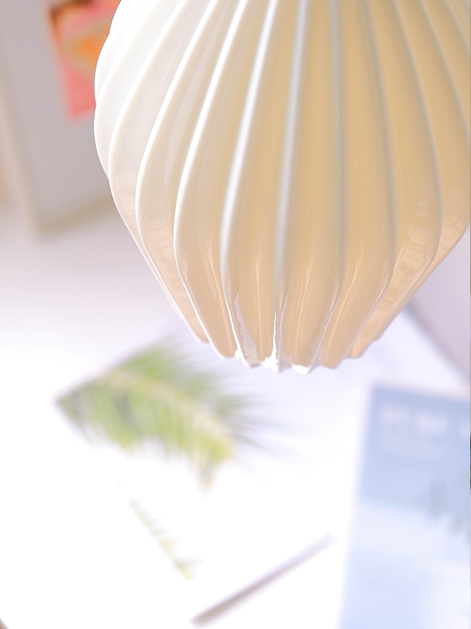 Solara Pendelleuchte Keramik Rippung Bone China Elegant-Letslighting