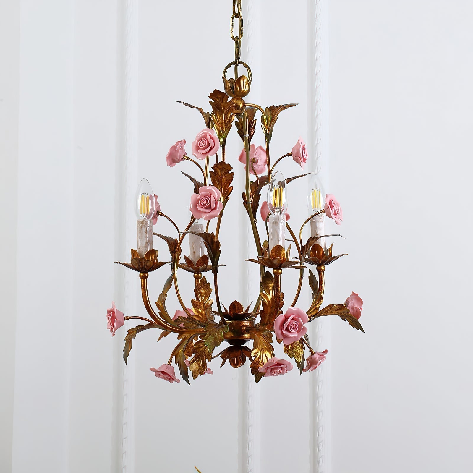 Ember Postmoderner Luxus Rosenblüten Keramik-Kronleuchter-Letslighting