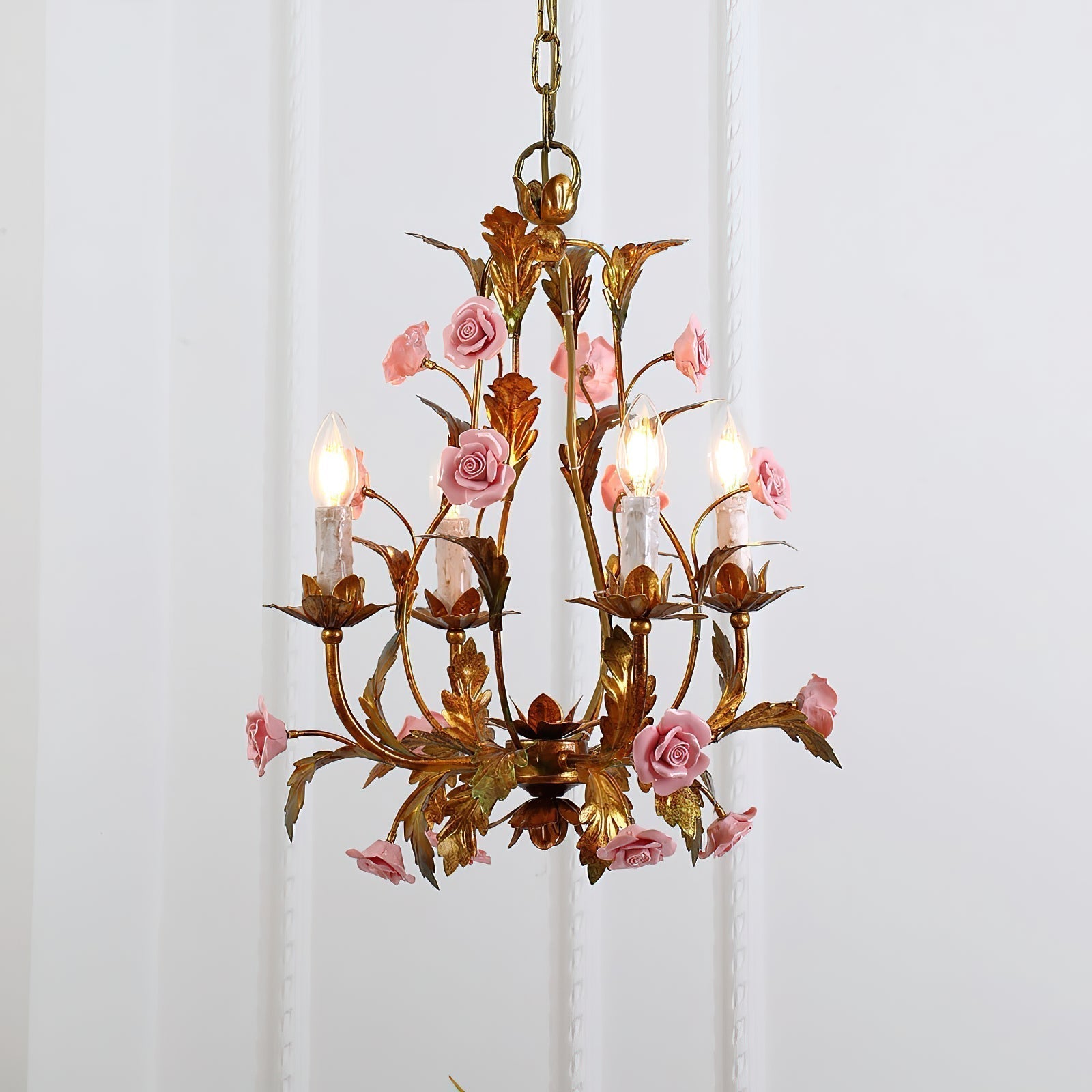 Ember Postmoderner Luxus Rosenblüten Keramik-Kronleuchter-Letslighting