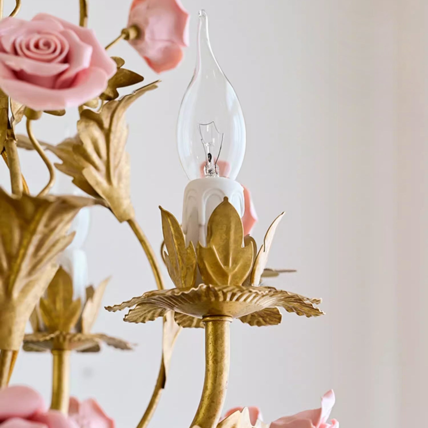 Ember Postmoderner Luxus Rosenblüten Keramik-Kronleuchter-Letslighting