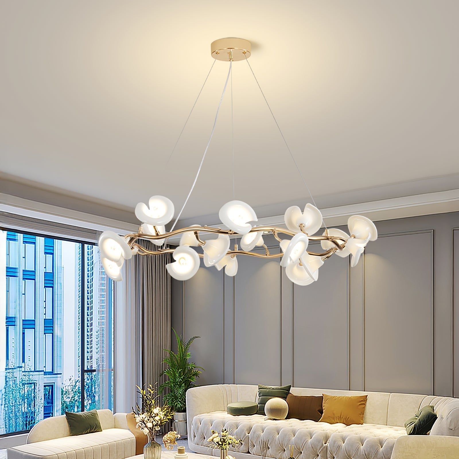 Aurora Kronleuchter Blüte Zweig Elegant-Letslighting