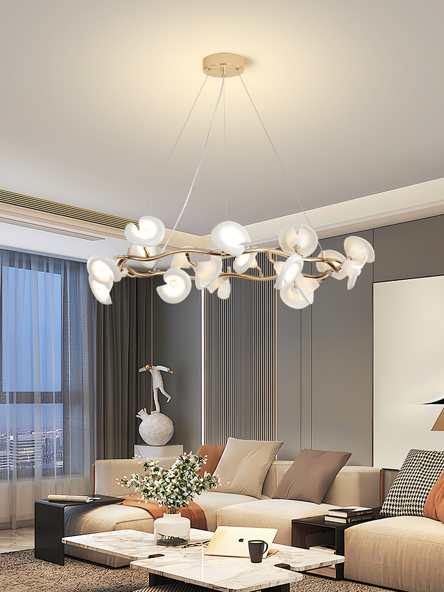 Aurora Kronleuchter Blüte Zweig Elegant-Letslighting