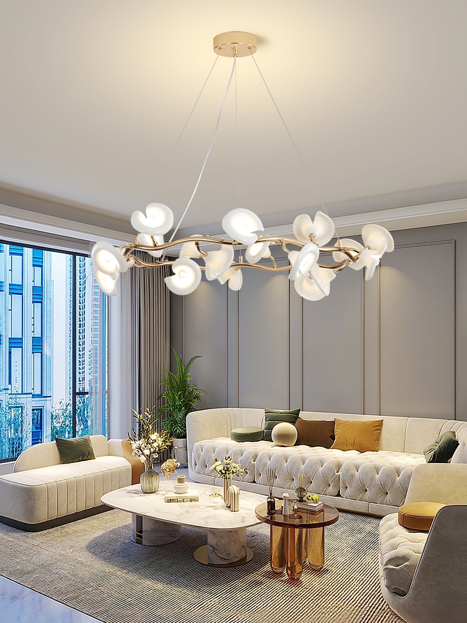 Aurora Kronleuchter Blüte Zweig Elegant-Letslighting