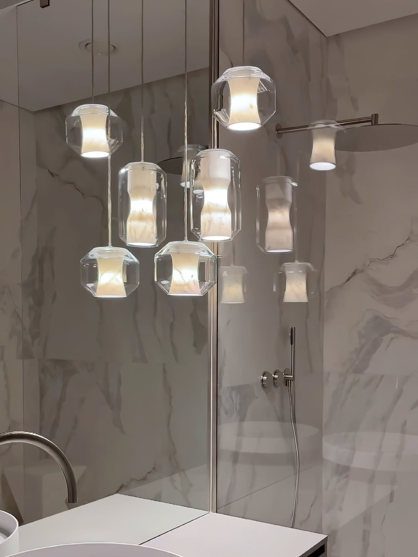 Allirila Modern Minimalist Alabaster Glass Pendant Lamp - Letslighting