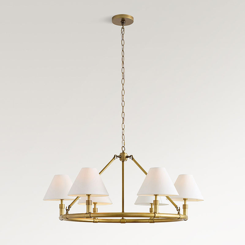 Lymara Vintage Industrieller Robert Stoff-Kronleuchter-Letslighting