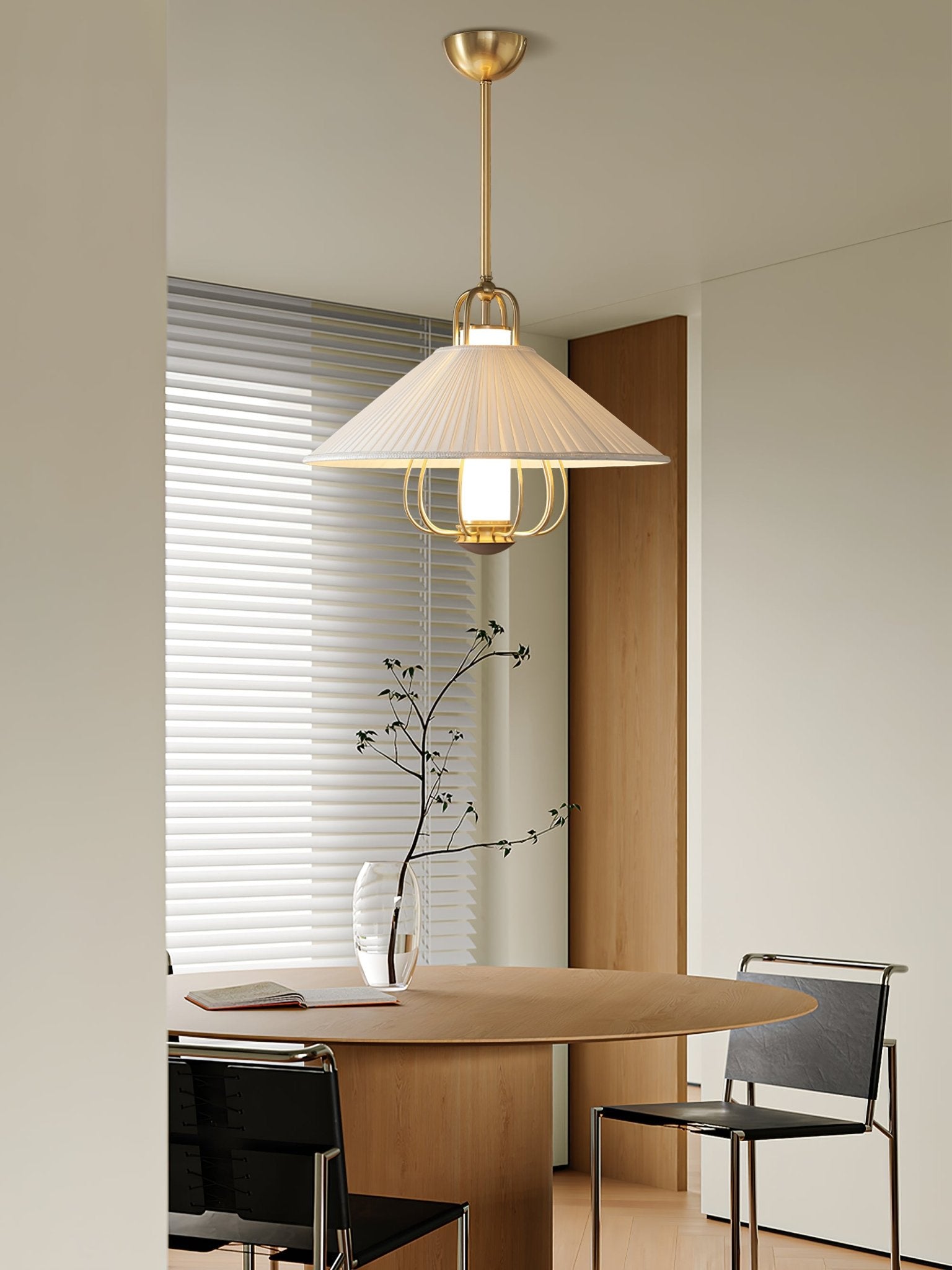 Lustra Pendelleuchte Stoff Gold-Letslighting