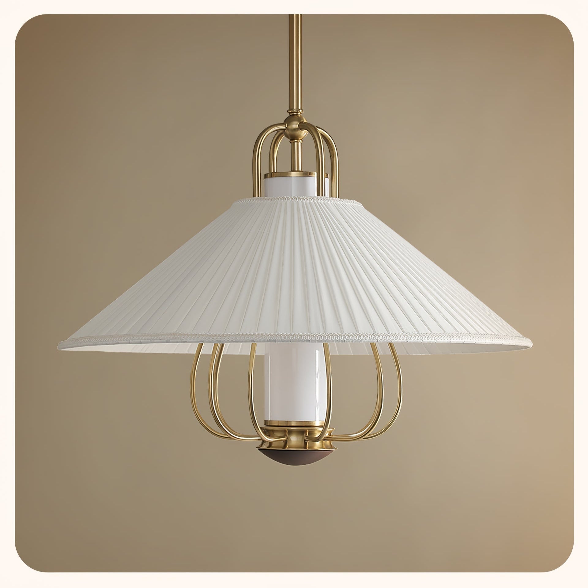 Lustra Pendelleuchte Stoff Gold-Letslighting