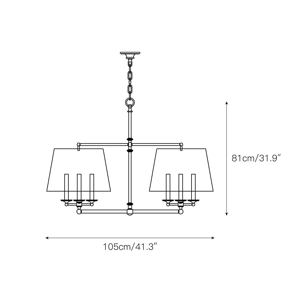 Inlay Klassischer Vintage-Kronleuchter aus Messing-Letslighting