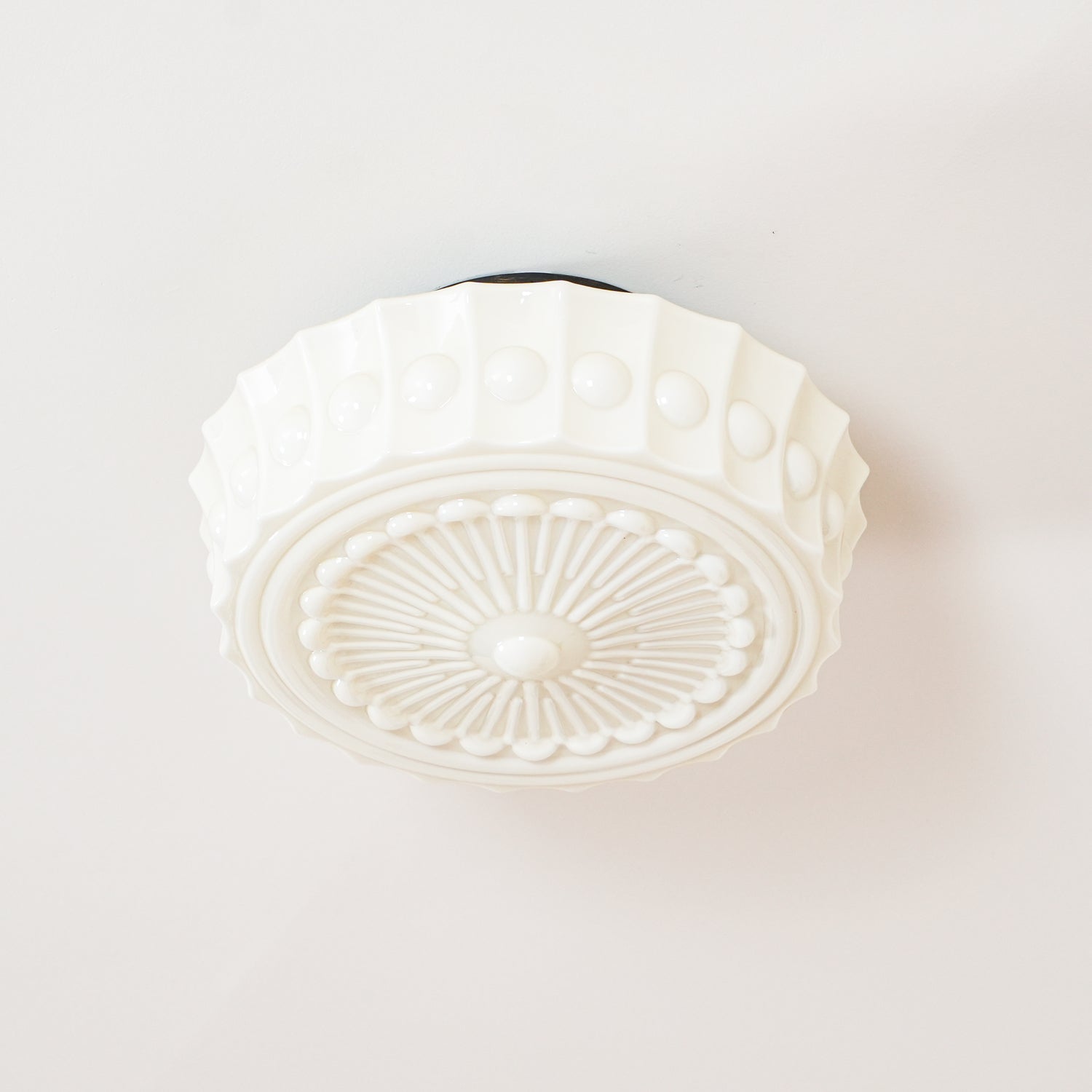 Solara Deckenleuchte Weiß Glas Floral-Letslighting