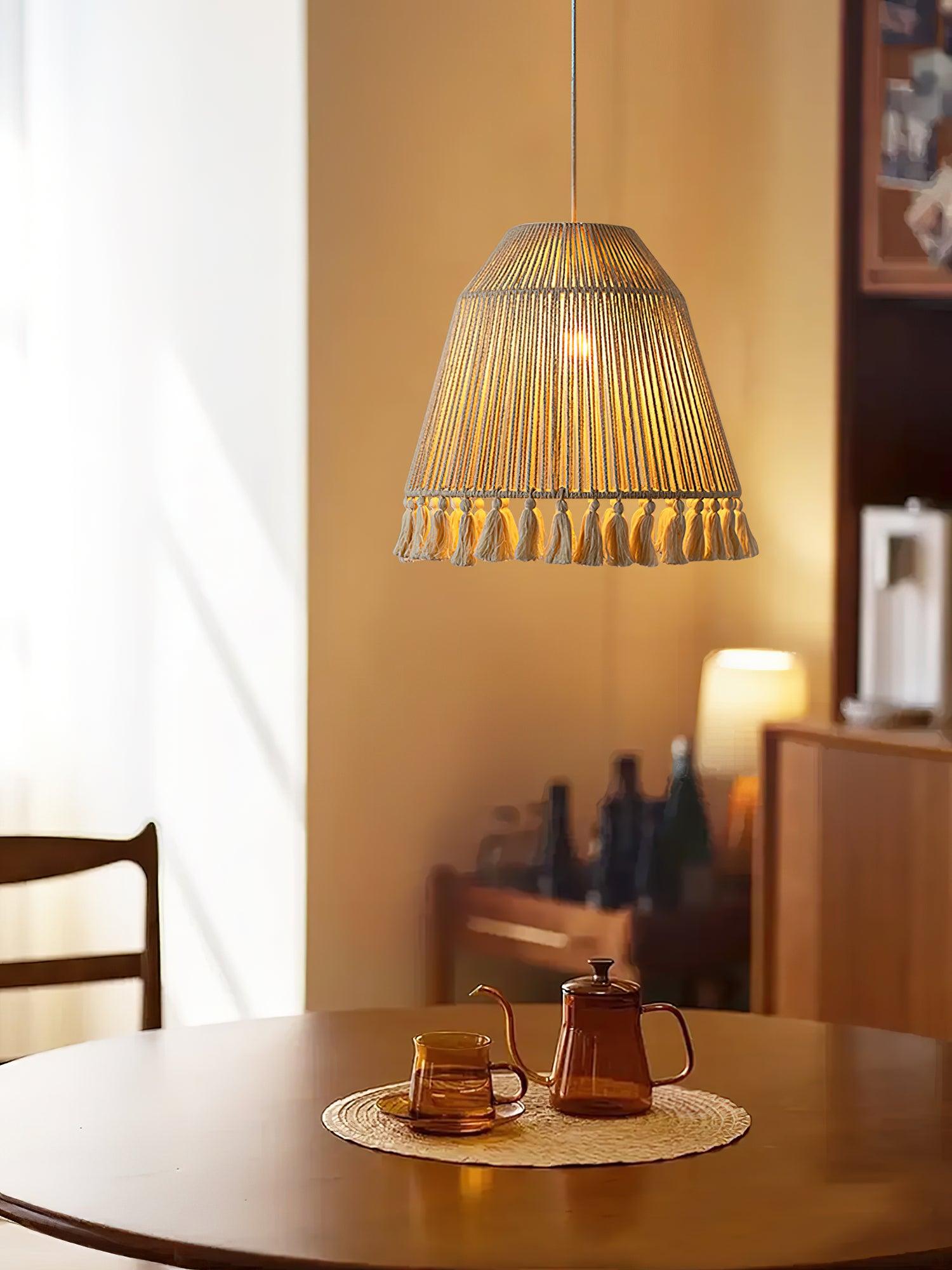 Alsolia Traditionelle Quasten-Seil-Anhängerlampe-Letslighting