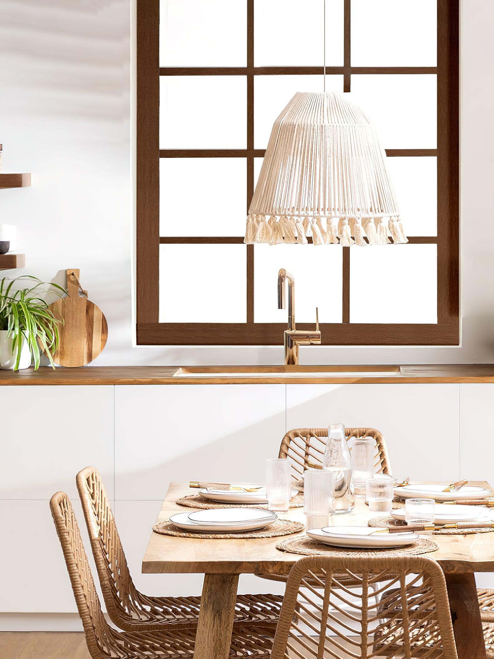 Alsolia Traditionelle Quasten-Seil-Anhängerlampe-Letslighting
