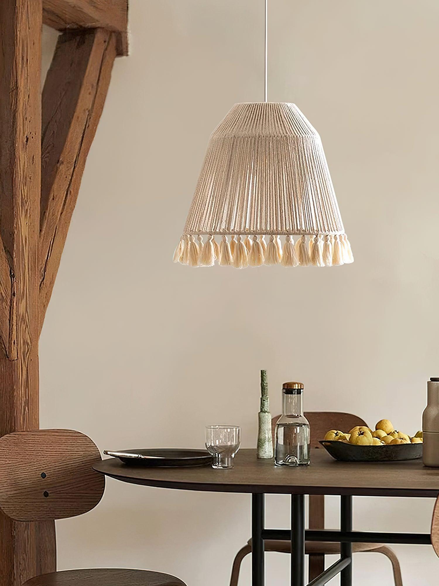 Alsolia Traditionelle Quasten-Seil-Anhängerlampe-Letslighting