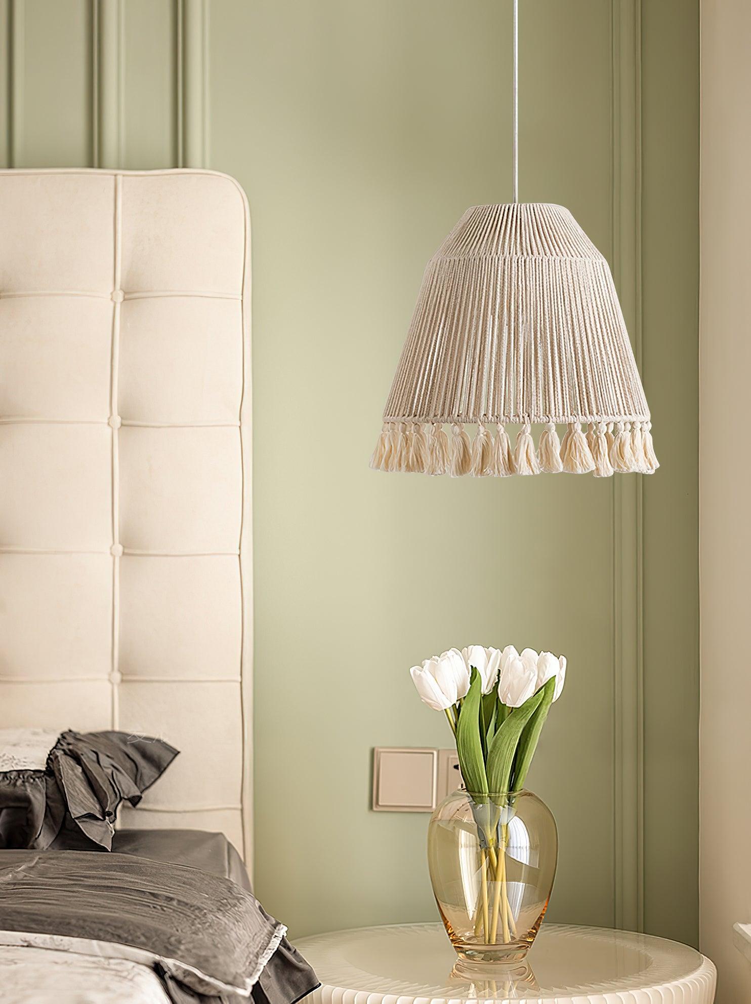 Alsolia Traditionelle Quasten-Seil-Anhängerlampe-Letslighting