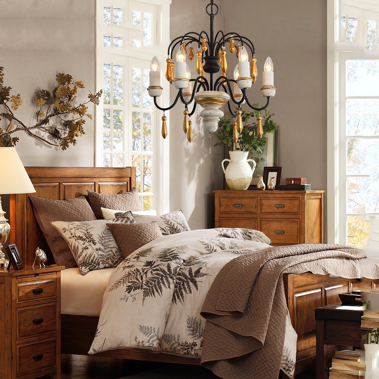 Niche Vintage Nobles Holzleuchter-Letslighting