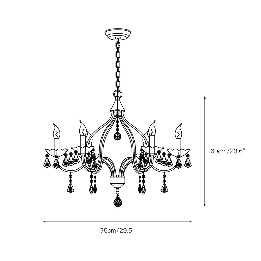Breathe Luxuriöser Vintage Messing-Kristall Kronleuchter-Letslighting
