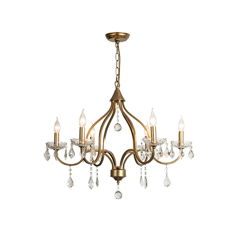Breathe Luxuriöser Vintage Messing-Kristall Kronleuchter-Letslighting