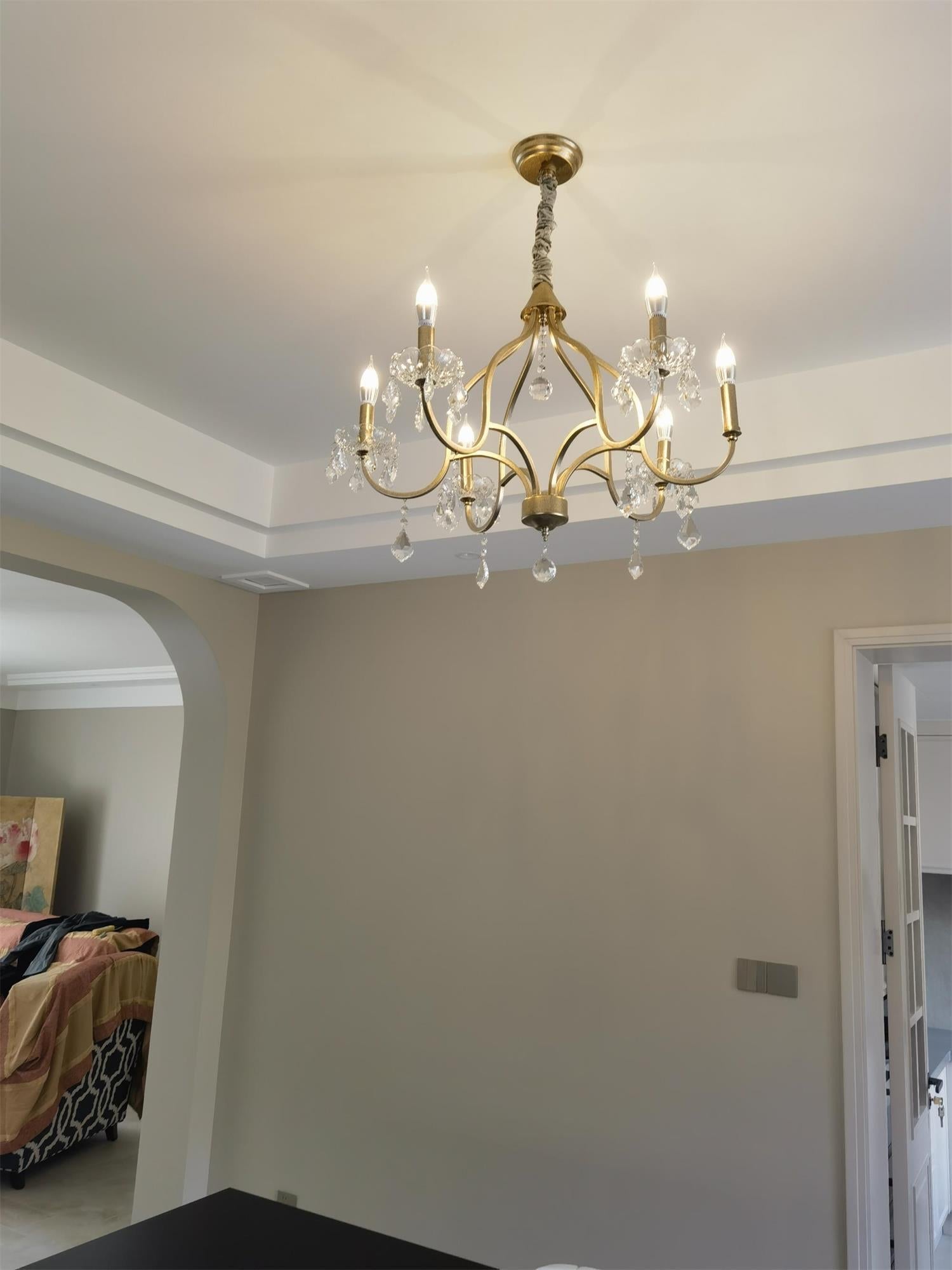 Breathe Luxuriöser Vintage Messing-Kristall Kronleuchter-Letslighting