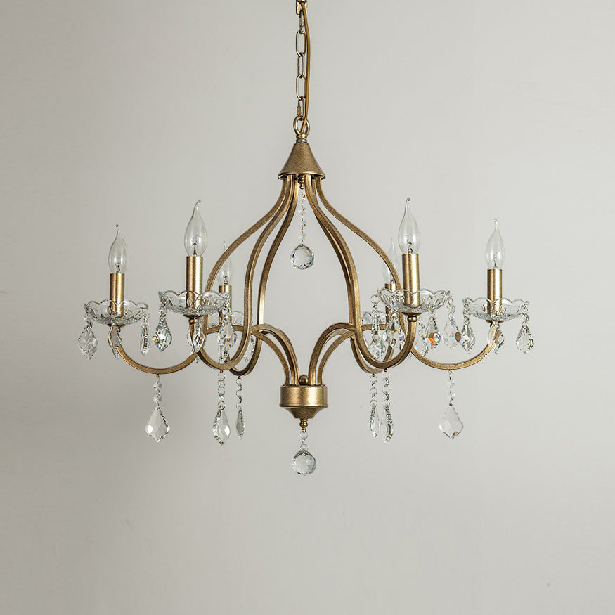 Breathe Luxuriöser Vintage Messing-Kristall Kronleuchter-Letslighting