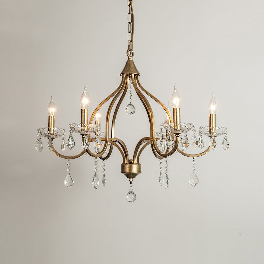 Breathe Luxuriöser Vintage Messing-Kristall Kronleuchter-Letslighting